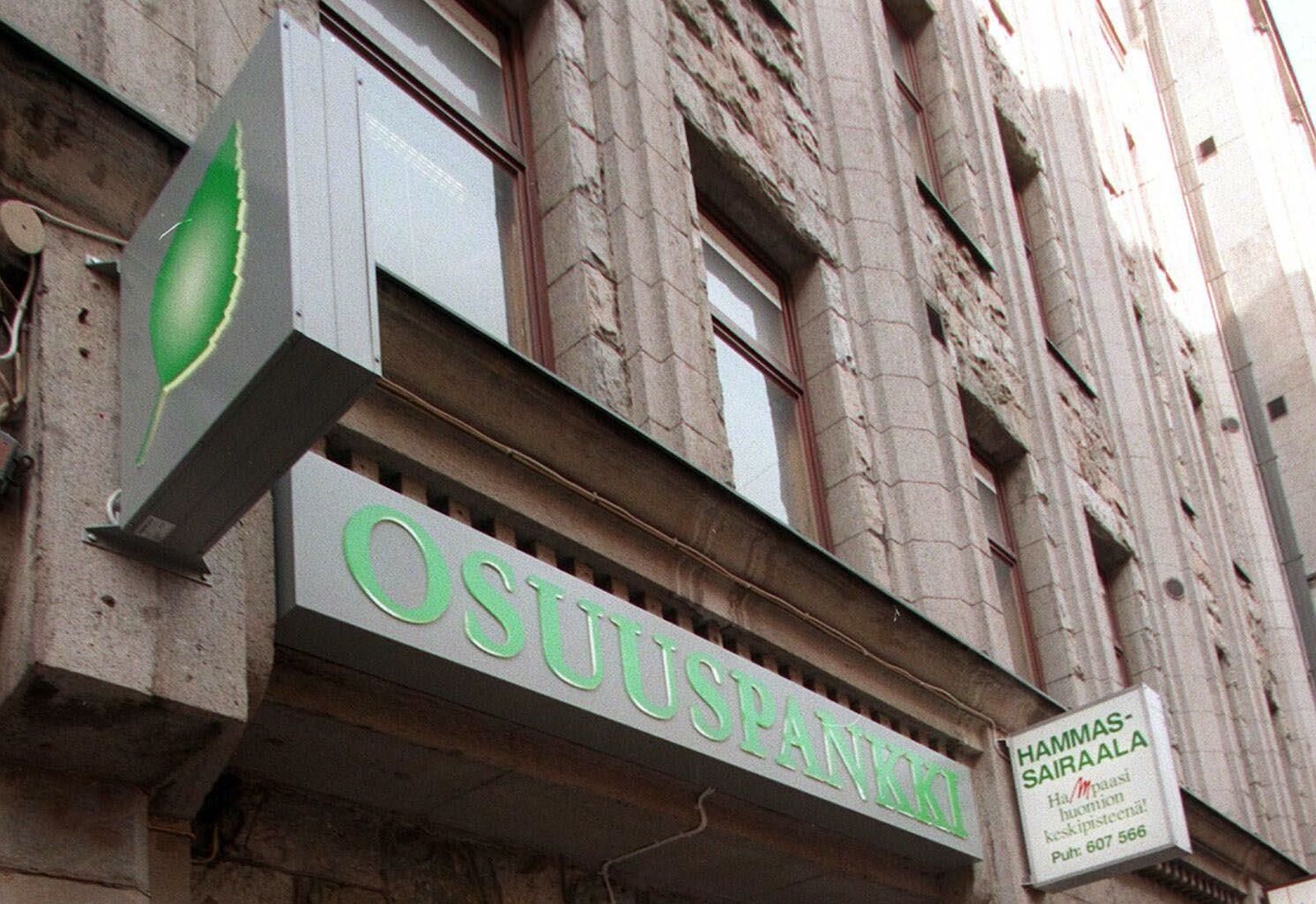 Paikallisosuuspankkiyhdistykseen kuuluva Suurpohjan osuuspankki Helsingissä.